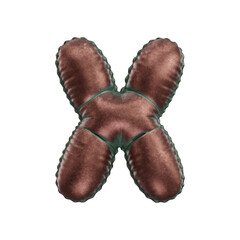 Copper balloon letter X
