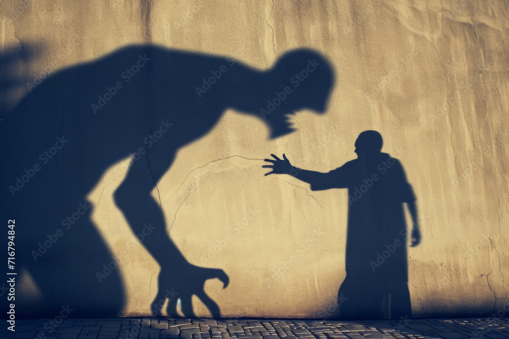 Poster fears concept. background with selective focus and copy space