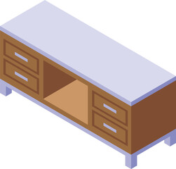 Home theater furniture icon isometric vector. Movie cinema. Digital display