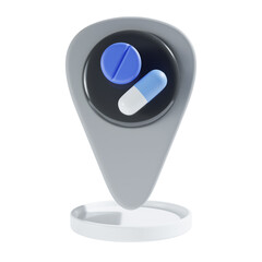 medicine shop location 3d icon