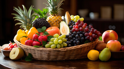fruit basket with fruits