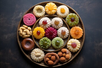 Obraz na płótnie Canvas Assorted delicious indian sweets