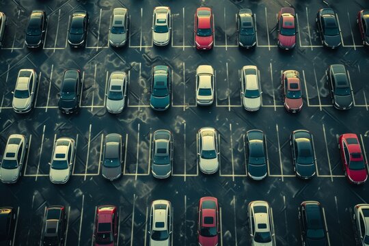 lots of cars on car parking