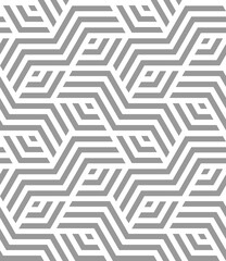 Vector seamless texture. Modern geometric background. Lattice with hexagonal tiles. - 716801616