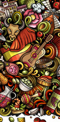 Spain detailed cartoon banner