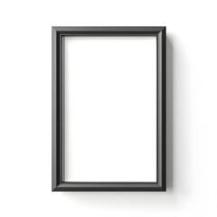 Black square picture frame on white background