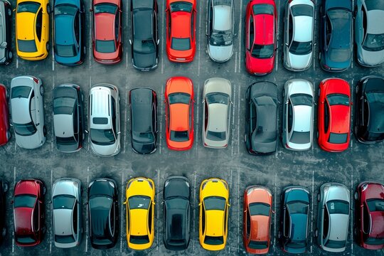 lots of cars on car parking