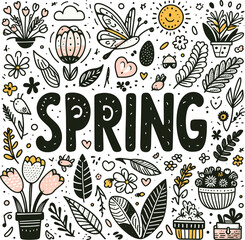 Spring illustration element png