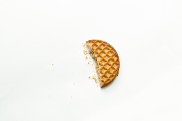 whole wheat biscuits isolated on white background. wheatable biscuits.