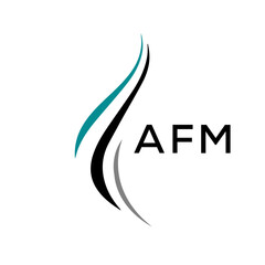 AFM Letter logo design template vector. AFM Business abstract connection vector logo. AFM icon circle logotype.
