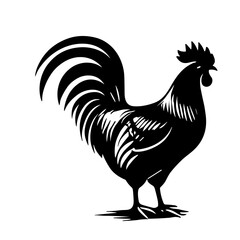 chicken silhouettes vector set