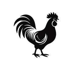 chicken silhouettes vector set