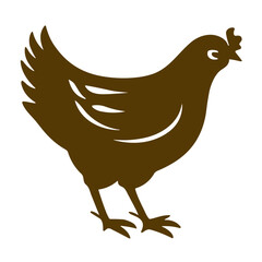chicken silhouettes vector set
