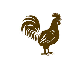 chicken silhouettes vector set