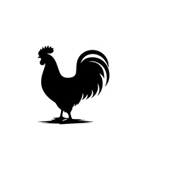 chicken silhouettes vector set