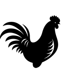 Fototapeta na wymiar chicken silhouettes vector set