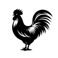 chicken silhouettes vector set