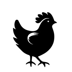 chicken silhouettes vector set