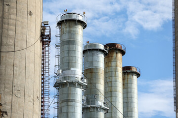 Industrial shot with a thermoelectrical power plant