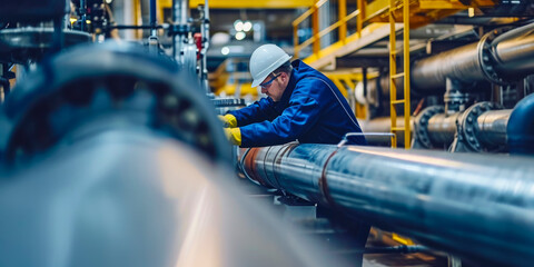 Oil and gas industry workers,  maintenance and service in hazardous areas