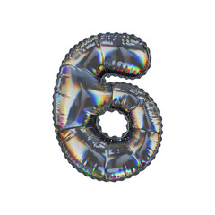 3d illustration caustic dispersion balloon number 6