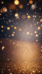 Fototapeta premium Abstract of christmas and bokeh light with glitter background. generative, ai.