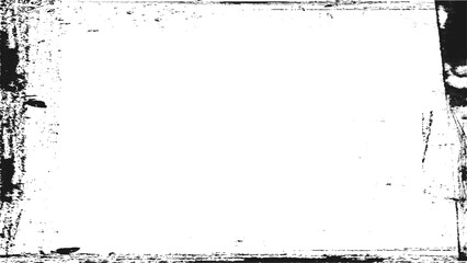Vector Vintage Grunge Black and White Distress Border Frame for your Design.
