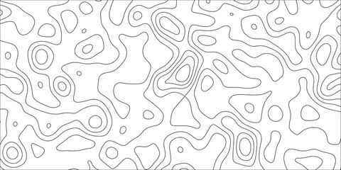 Contour map background. Geography scheme and terrain. Topography grid map. Stylized topographic contour map. Geographic line mountain relief. Abstract lines or wavy backdrop background.