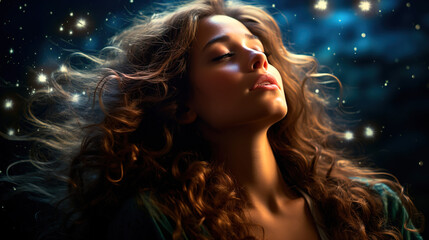 portrait of a sleeping woman