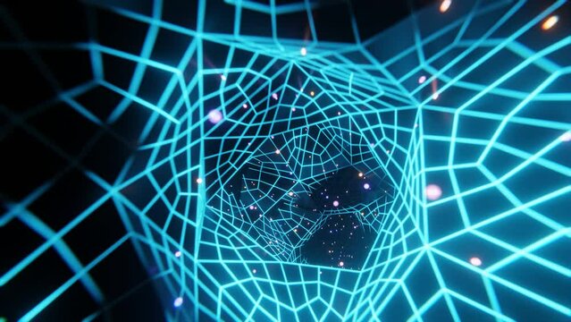 4K ループアニメーション トンネル疾走 Infinite Tunnel Loop Motion