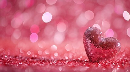 Fototapeta premium beauty with a Valentine background showcasing hearts and glitter