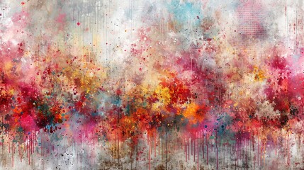 Explosion of Colors Abstract Canvas Painting