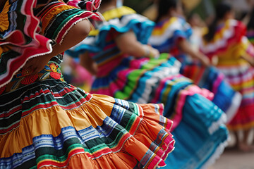 Vibrancy of a traditional Mexican fiesta