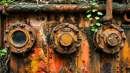 Rusty Old Metal Textures: Abstract Background of Decay in an Industrial Setting