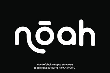 Display alphabet rounded font vector design suitable for headline, poster, logo and more