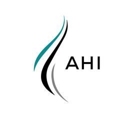 AHI Letter logo design template vector. AHI Business abstract connection vector logo. AHI icon circle logotype.
