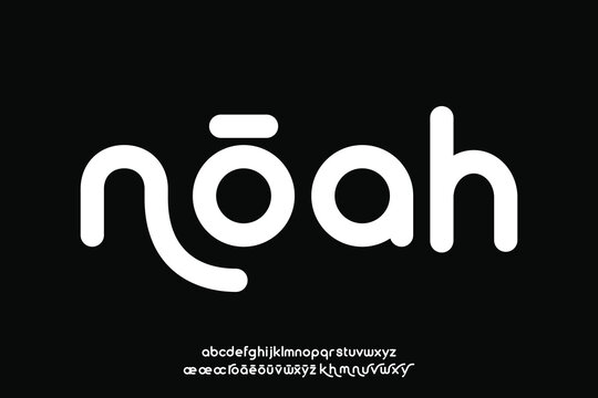 Display alphabet rounded font vector design suitable for headline, poster, logo and more
