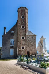 Poster Lescar Cathedral presbytery stone tower. Lescar, Pyrénées-Atlantiques, France. © nzatravel
