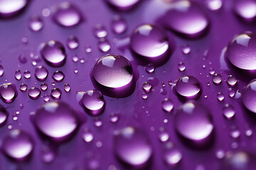 water drops on purple background,ai generated
