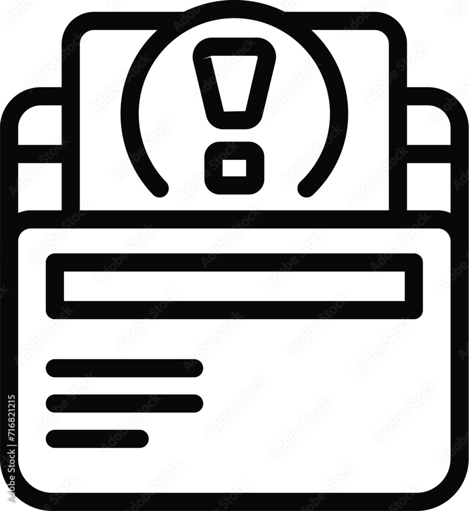 Poster data lost icon outline vector. cyber virus. hacking network
