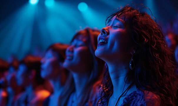The reactions of the audience. From smiles to closed eyes lost in the music