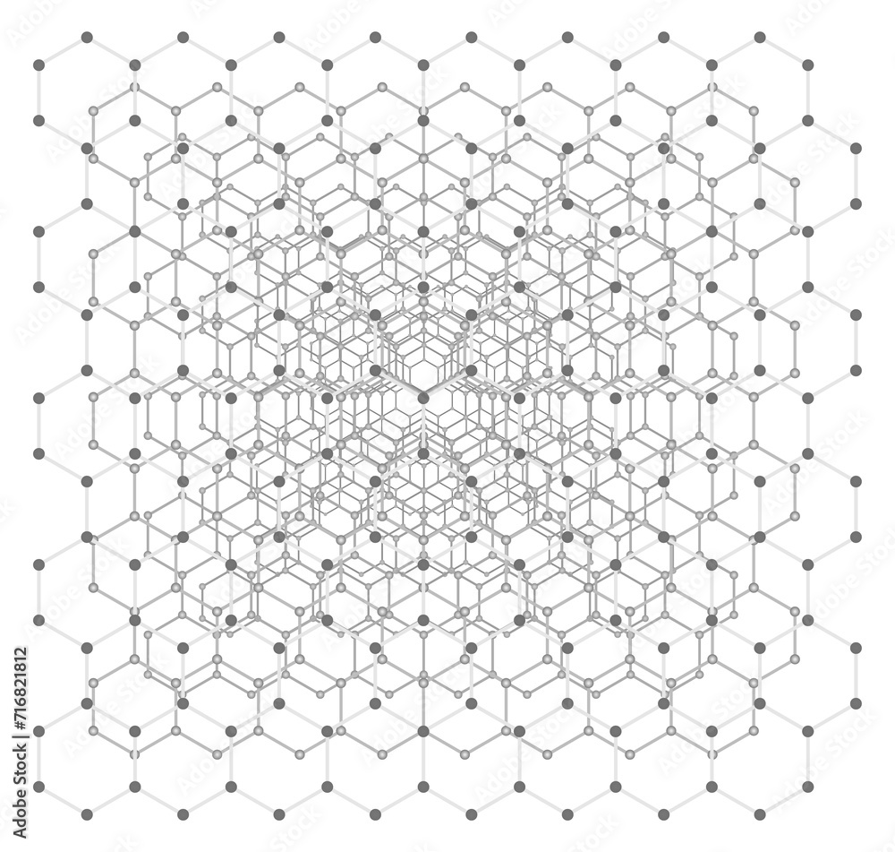 Aufkleber polygonal mesh grid. scientific structure line background
