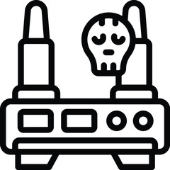 Fototapeta premium Wifi router hacked icon outline vector. Phishing scam. Security cyber