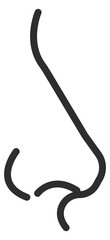 Nose line icon. Smell symbol. Human face element
