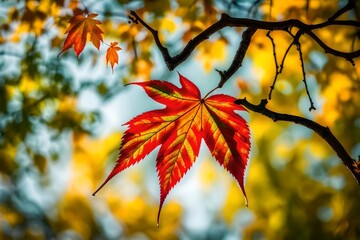 Fototapeta premium autumn leaves in the forest