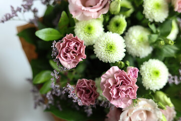 a bouquet of fresh colorful flowers
