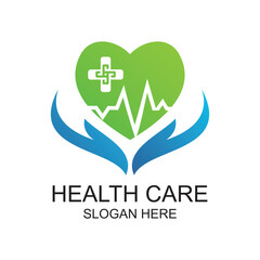 Fototapeta premium Health care logo design simple concept Premium vector