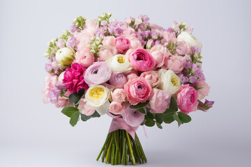 Fototapeta premium Spring flowers bouquet. International Women's Day, Mother's Day. Delivery of flowers