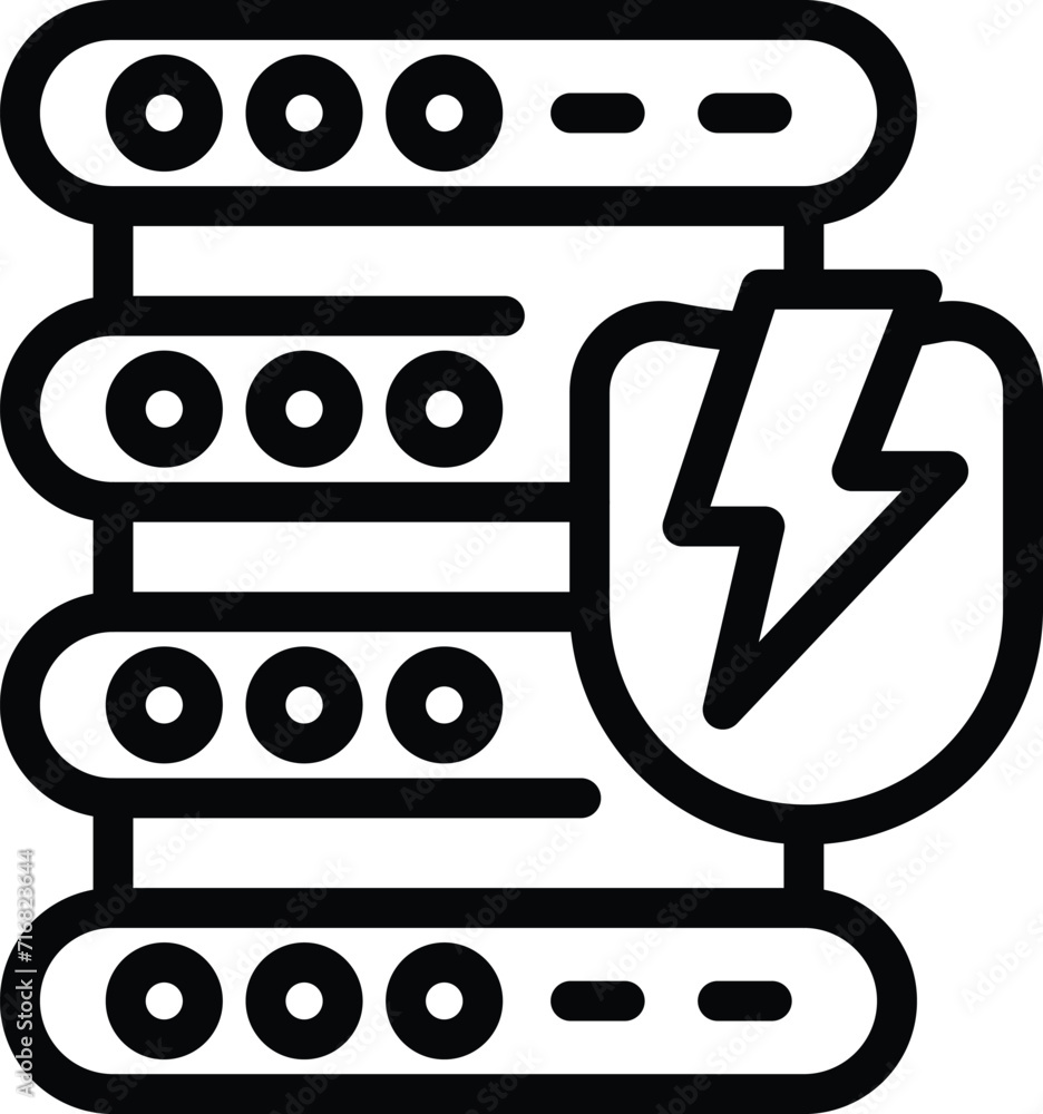 Poster server fast hacking icon outline vector. digital scam. data network