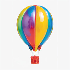 Multicoloured plastic hot air balloon - Generated by Generative AI